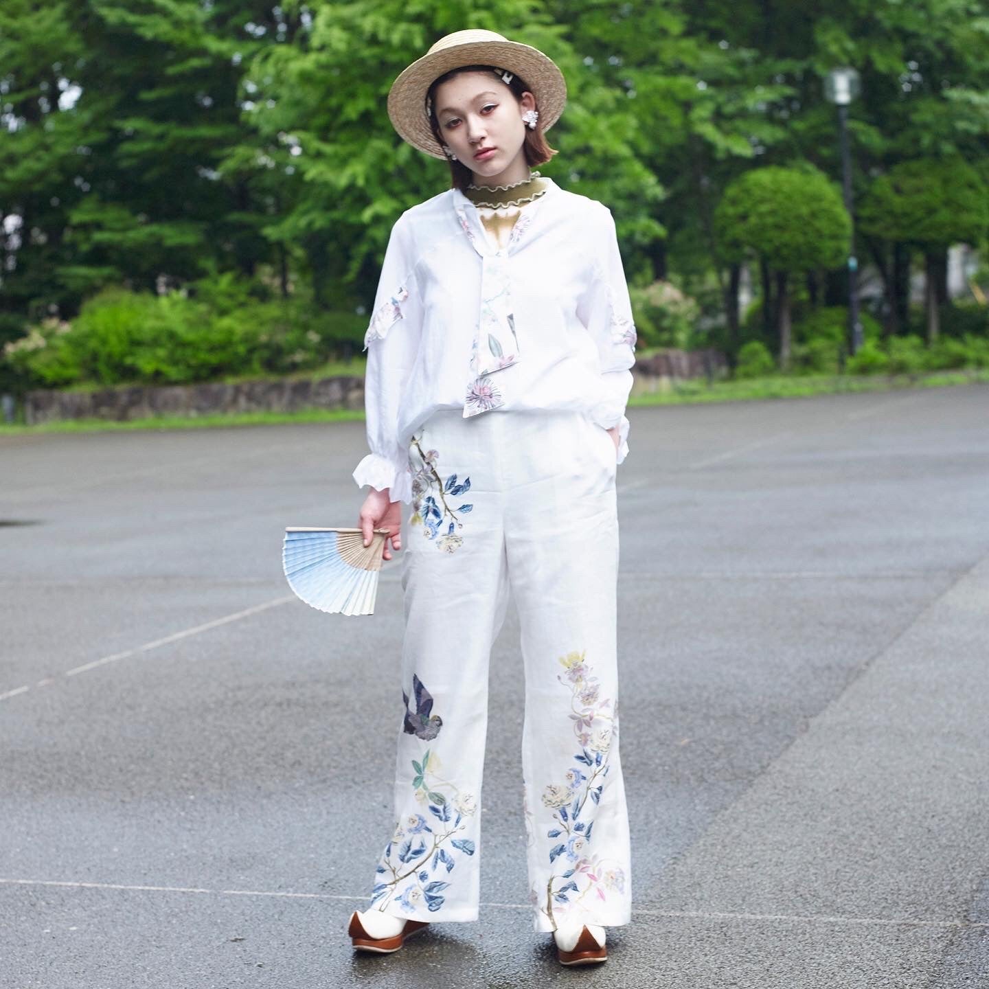 Rikka Floral Bow tie Blouse