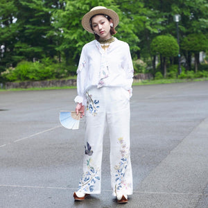 Fushikaden Floral wide trouser