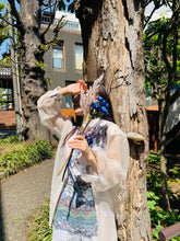画像をギャラリービューアに読み込む, Organdie Tailor collar Shirt -Navy Blue
