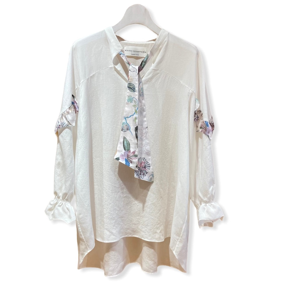 Rikka Floral Bow tie Blouse