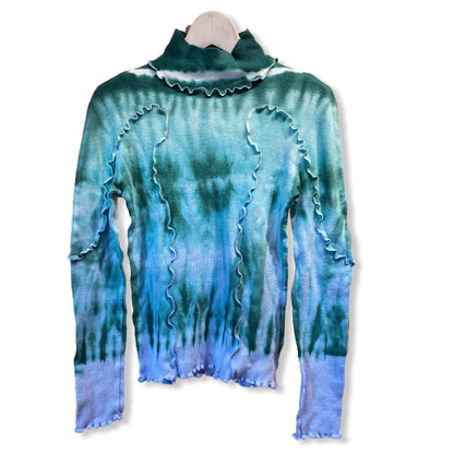 Tie dye Mellow rolled edge Long sleeve top