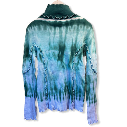 Tie dye Mellow rolled edge Long sleeve top