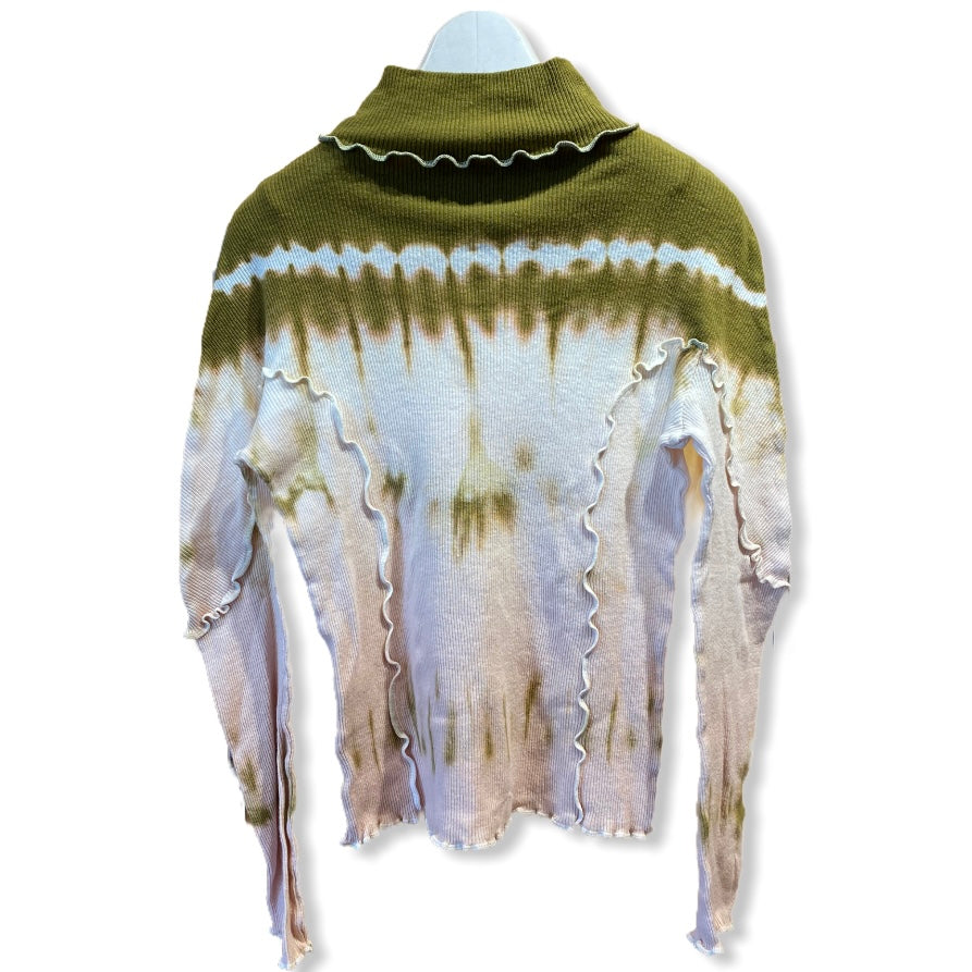 Tie dye Mellow rolled edge Long sleeve top