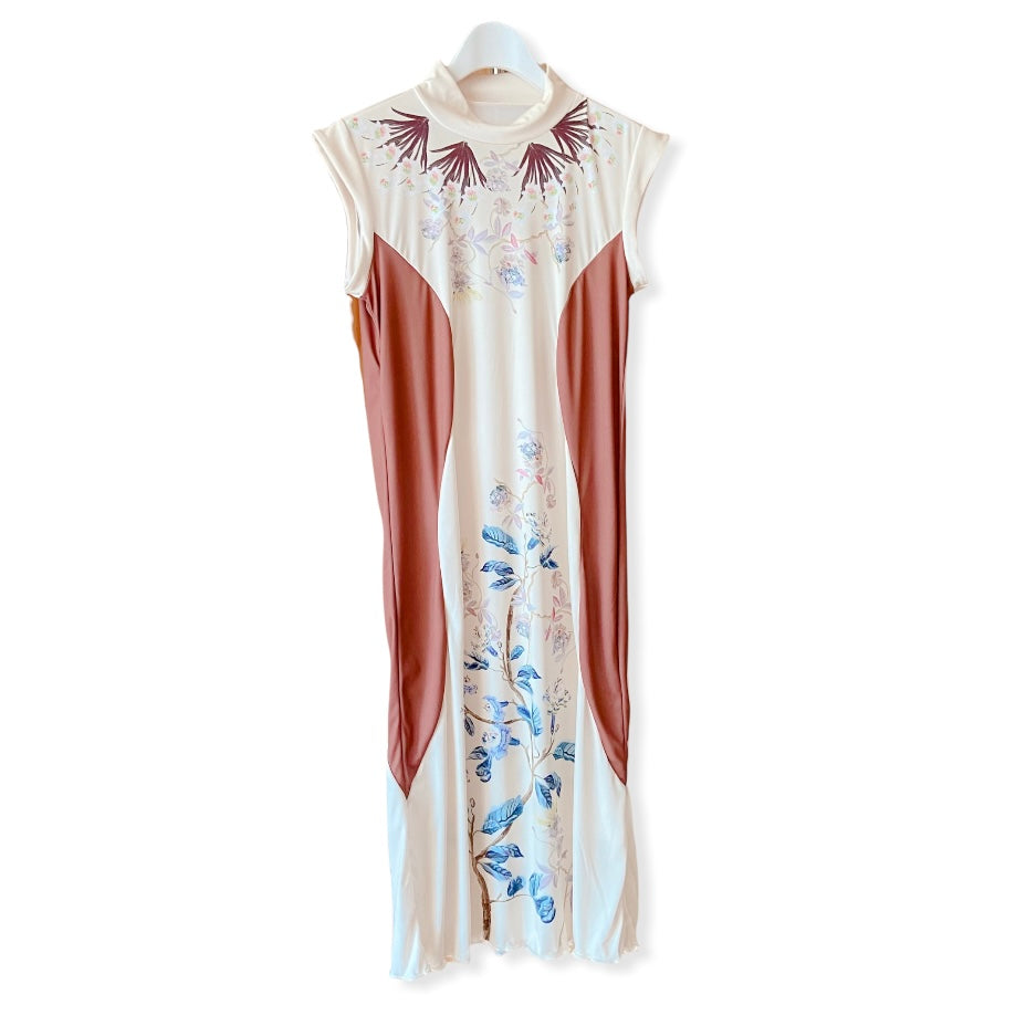 Garden of Eden Floral Shaped Dress-Yellow