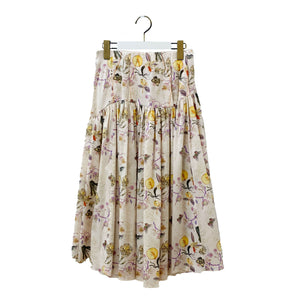 Rikka Floral Tuck Gather Skirt