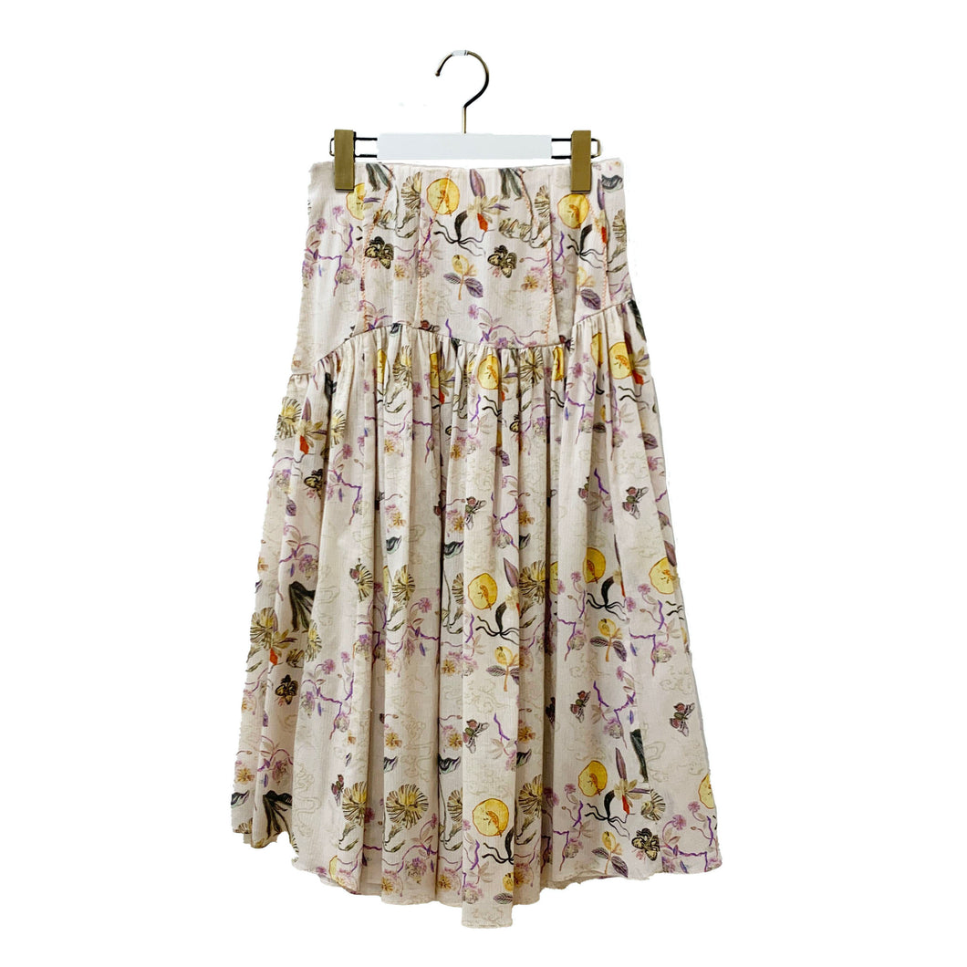 Rikka Floral Tuck Gather Skirt