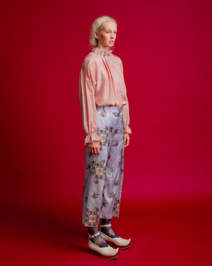 Floating Flower Print Trouser Lavender