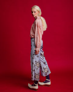 Floating Flower Print Trouser Lavender
