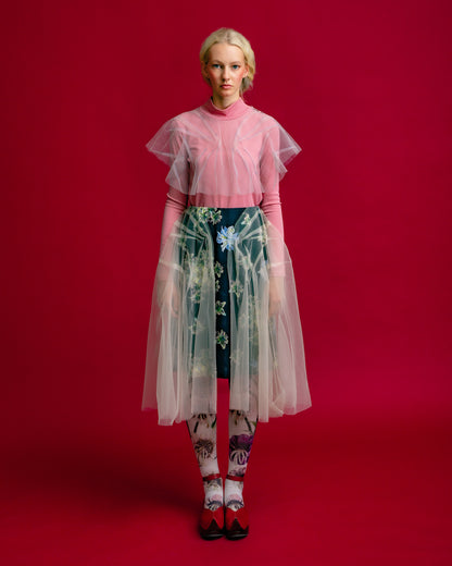 Floating flower Crest print Skirt