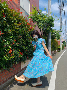 Rikka Floral Tuck Gather Skirt