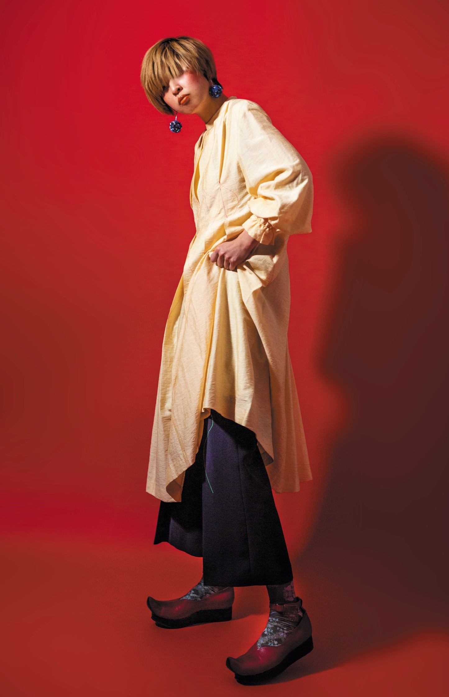 Sinuous tuck Dress